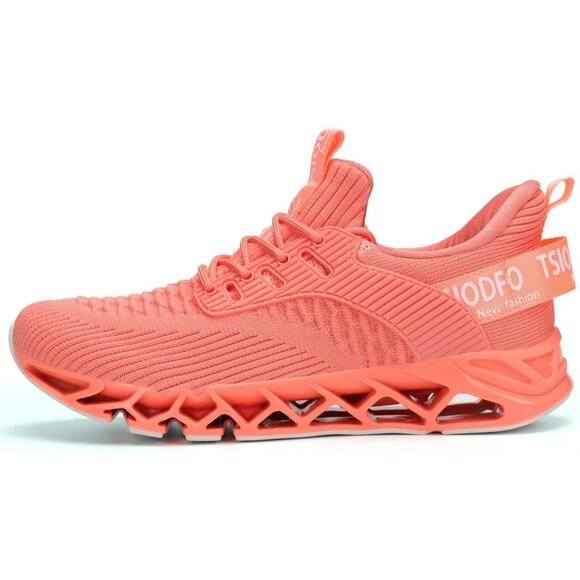 Women's Casual Light Pink Sport Running Walking Tennis Athletic Sneakers Shoes - Picture 6 of 7